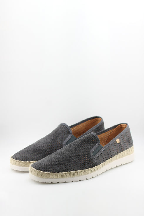 Verbenas Men Textured Slip-On Espadrille Loafers